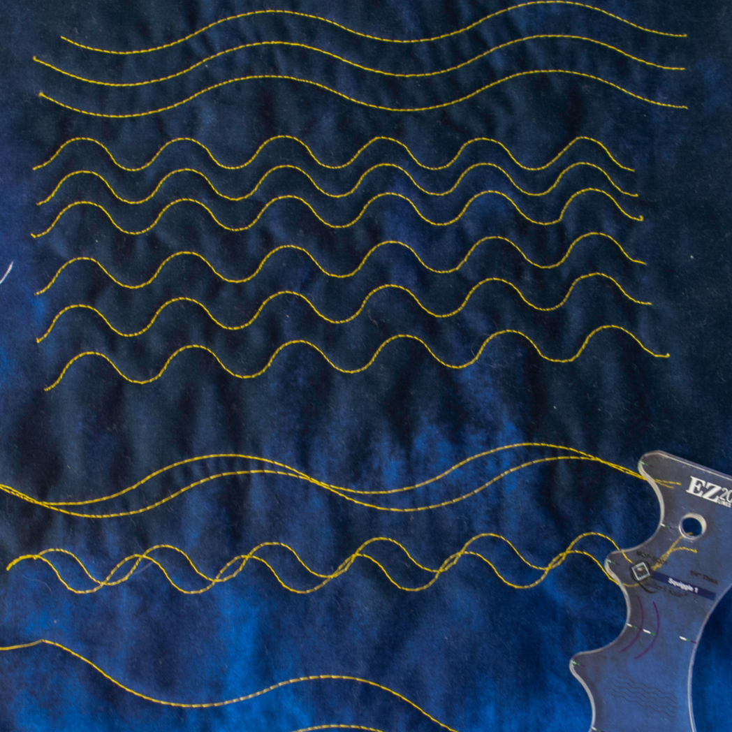 Quilter's Rule ¼" Squiggle Tool 1 - quilting ruler and template - alternate angle