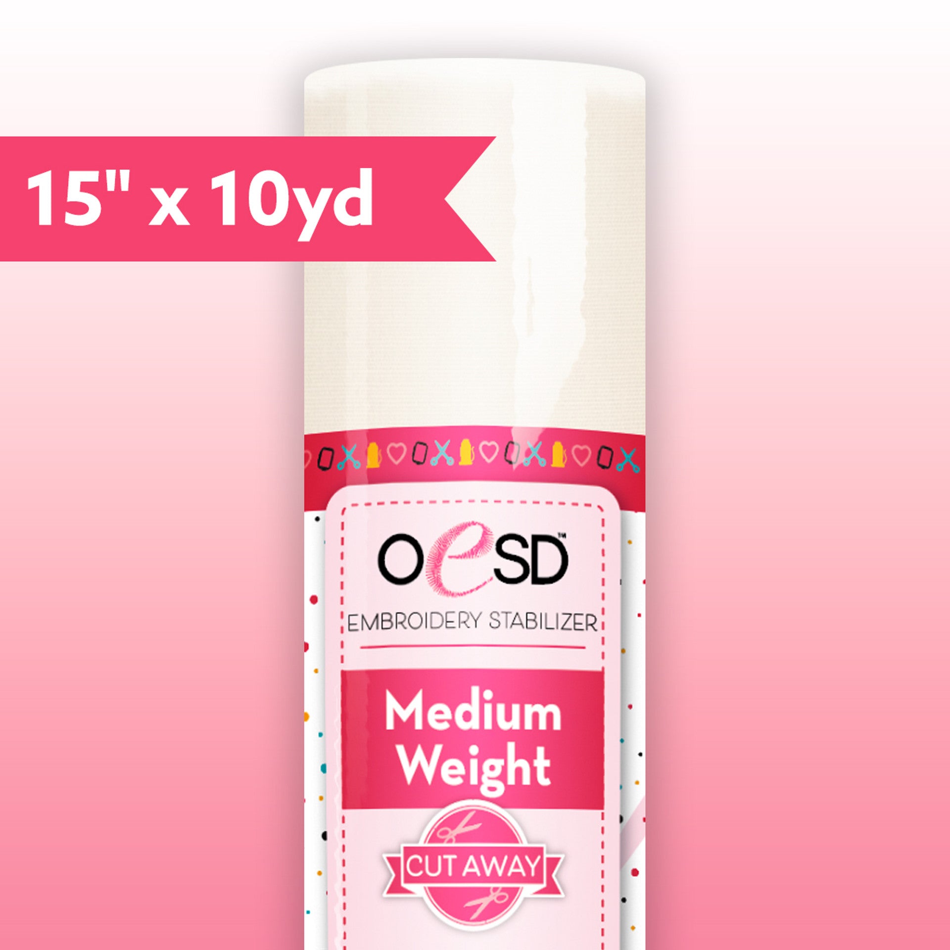 Cut Away Medium Weight White 2oz - craft pattern by OESD - alternate angle