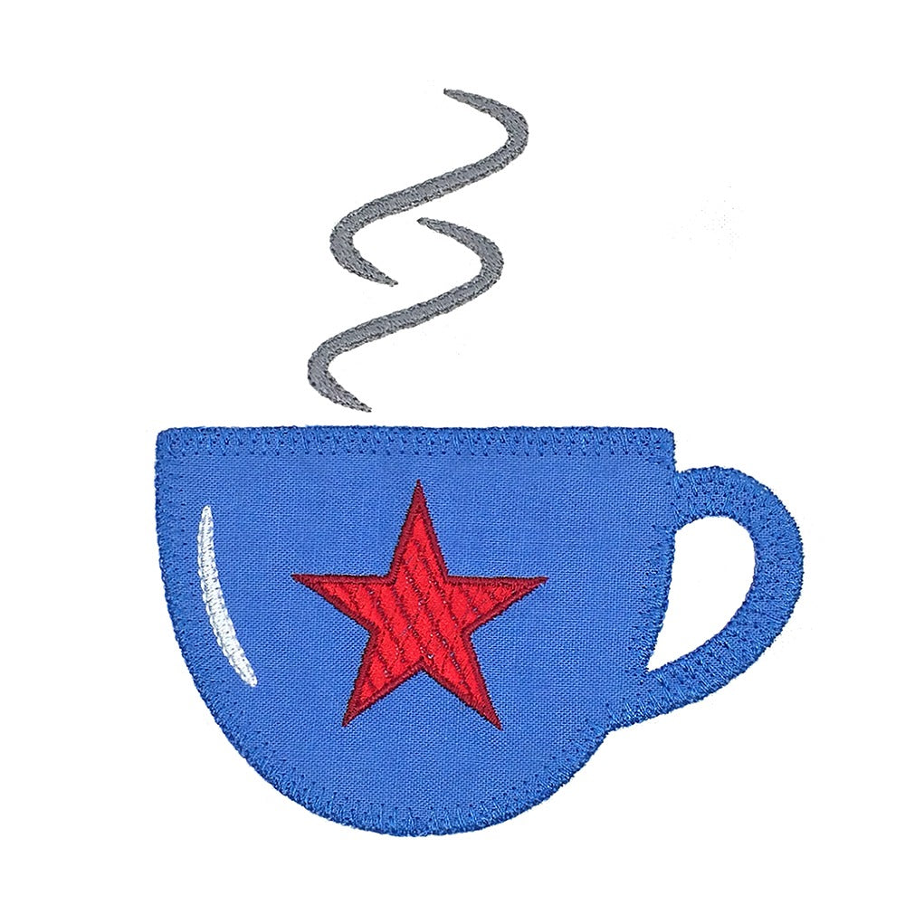 Coffee set -Digital Download - craft pattern by V-Stitch Designs - detail view