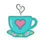 Coffee set -Digital Download - craft pattern by V-Stitch Designs - in use