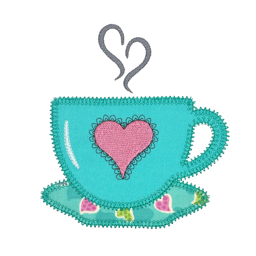 Coffee set -Digital Download - craft pattern by V-Stitch Designs - in use