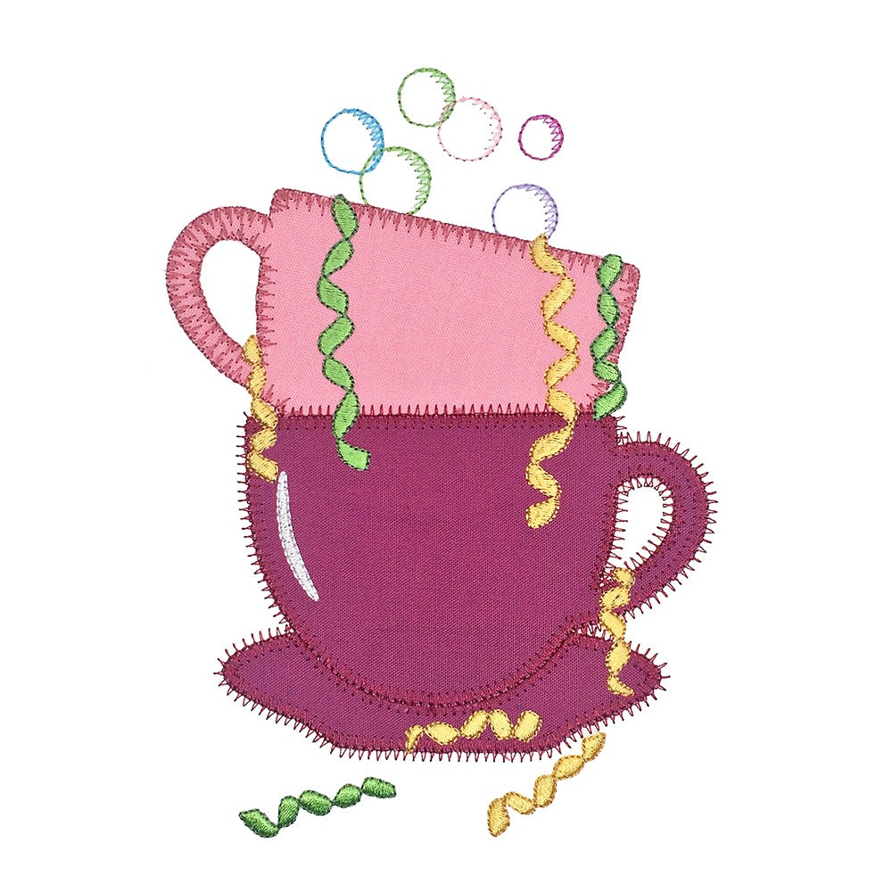 Coffee set -Digital Download - craft pattern by V-Stitch Designs - in use