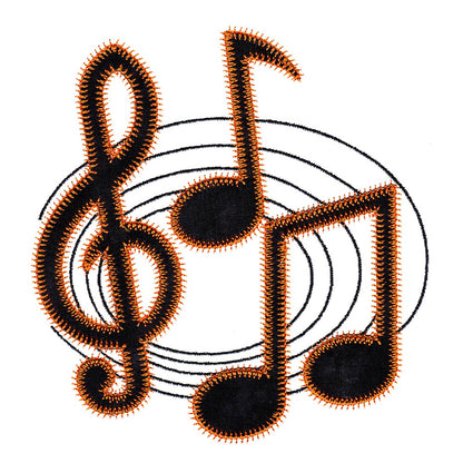 Musical Notes trio -Digital Download - craft pattern by V-Stitch Designs
