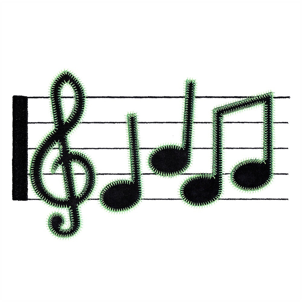 Musical Notes trio -Digital Download - craft pattern by V-Stitch Designs - alternate angle