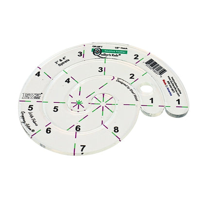 Quilter's Rule ⅛" Nautilus Feather Tool 3" & 4" Spirals