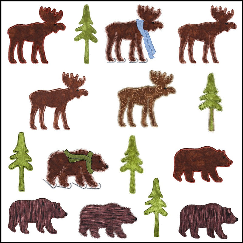 V-Stitch Designs Northwoods Medley set -Digital Download