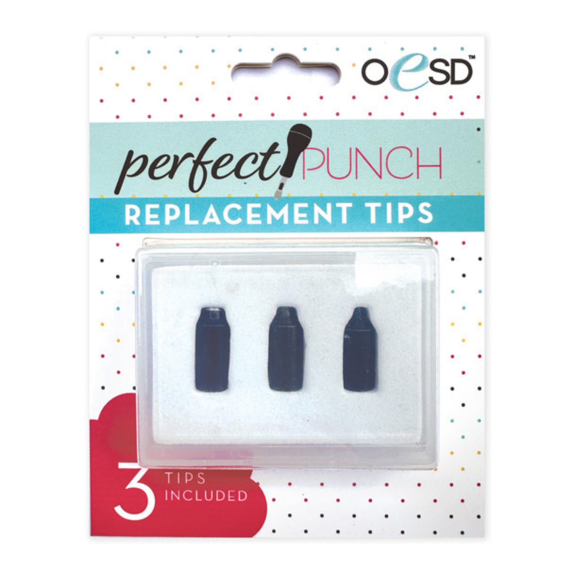 OESD Perfect Punch Replacement OESD Tips set of 3 in 2mm 3mm and 4mm sizes
