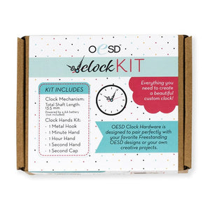 OESD Clock Kit complete mechanism with hour minute and second hands for freestanding embroidery