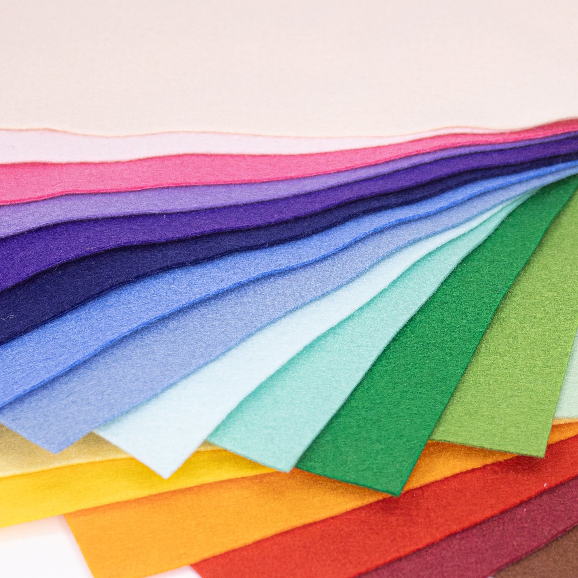 OESD Favourite Felt 8 x 12 inch polyester felt sheet showing different colours for machine embroidery