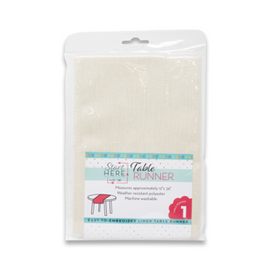 OESD linen polyester table runner blank for machine embroidery 12 inch x 36 inch
