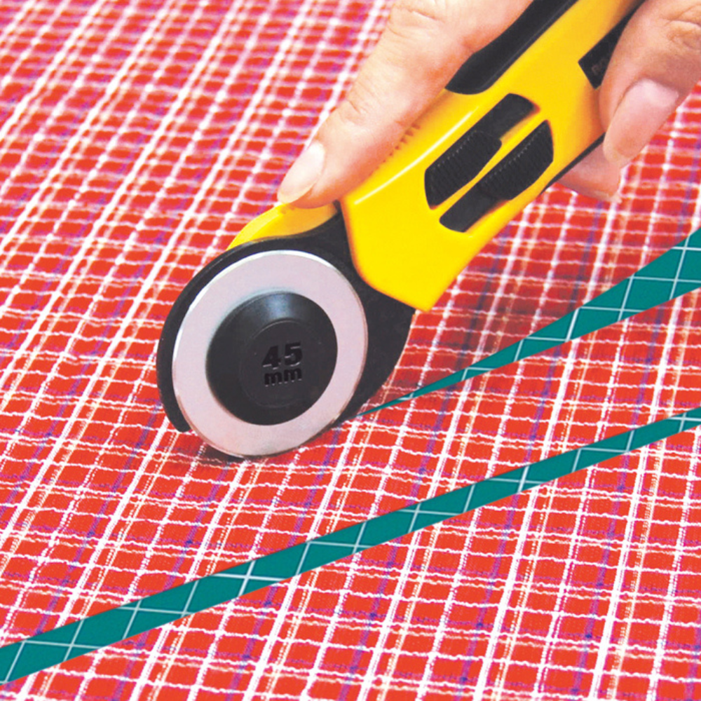 Genuine Olfa 45mm Rotary Cutter Original Handle - Cutting Fabric