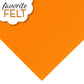 OESD Favourite Felt 8 x 12 inch polyester felt sheet in orange for machine embroidery