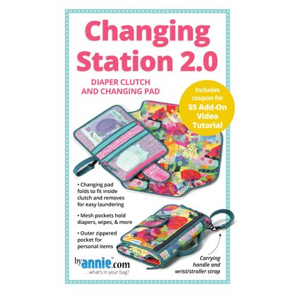 ByAnnie Baby Changing Station 2.0 Clutch & Change Pad Pattern