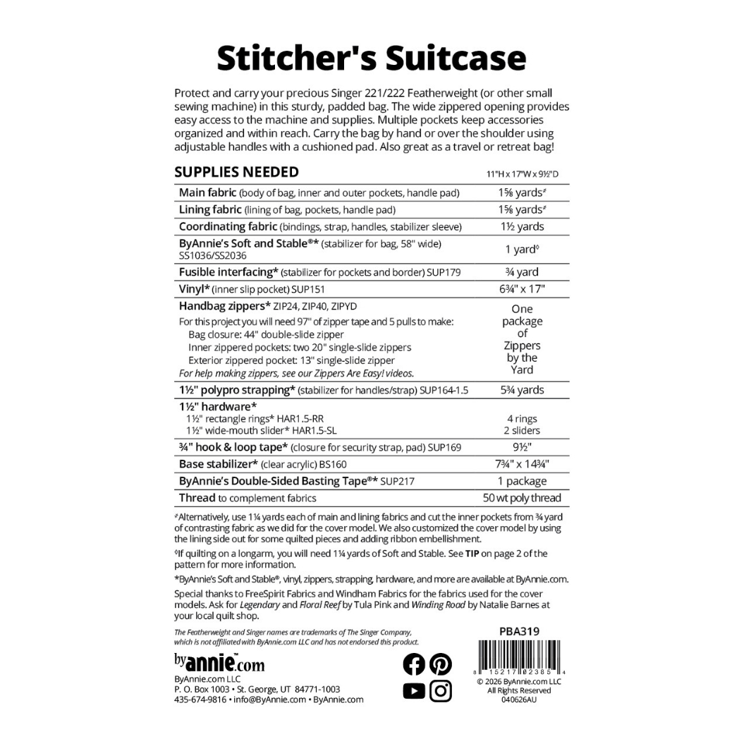ByAnnie Stitchers Suitcase - sewing and crafts storage bag - detail view