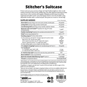 ByAnnie Stitchers Suitcase - Stitcher's Suitcase pattern contents including instructional booklet and full-size pattern pieces
