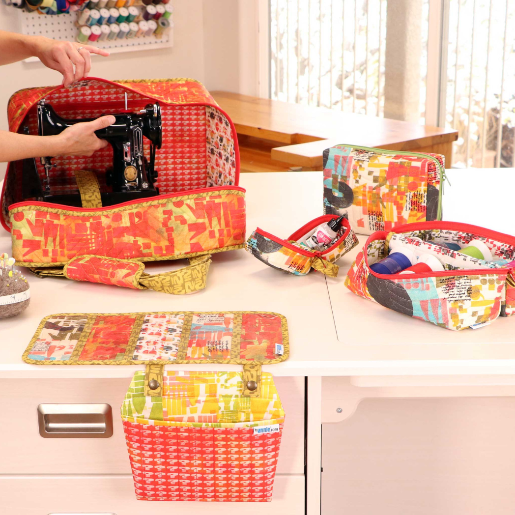 ByAnnie Feathered Friends - sewing and crafts storage bag - alternate angle