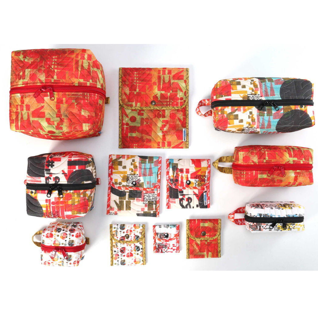 ByAnnie Cubicle Collective - different size bags displayed upright showing structured shape and fabric detail