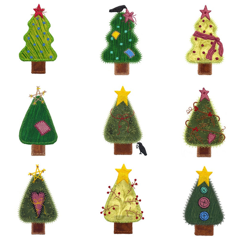 V-Stitch Designs Primitive Trees set -Digital Download