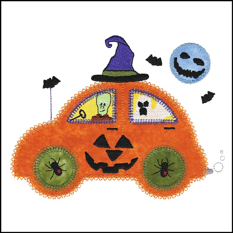 V-Stitch Designs Pumpkin Cute Car - Digital Download