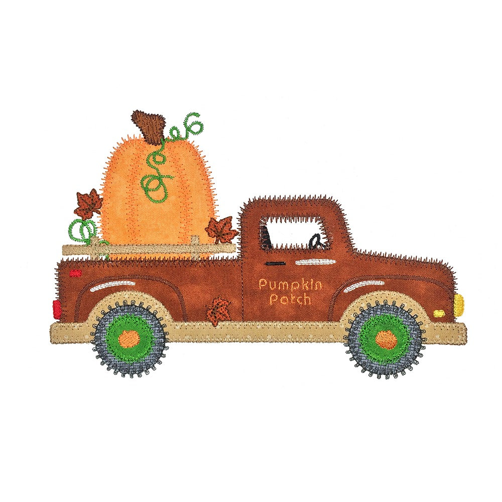 Pumpkin Truck - Digital Download - craft pattern by V-Stitch Designs