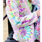 ByAnnie Quilting Elissa Bella Quilt Coat Accent Sleeves Expansion Pack - Bella Quilt Coat sleeve showing Flying Geese Style 1 with set-in geese and coordinating flanking fabric