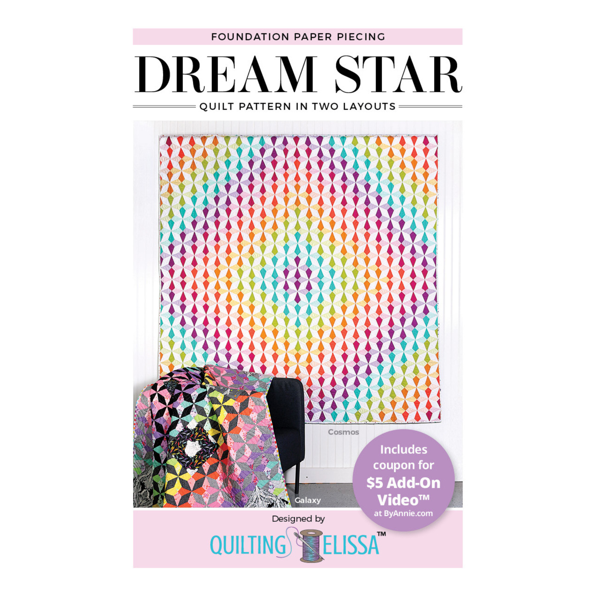 ByAnnie Dream Star Quilt pattern cover showing finished quilt in Cosmos layout