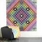 ByAnnie Dream Star Quilt - Dream Star Quilt Galaxy layout in dark background colourway with bold, vibrant colours