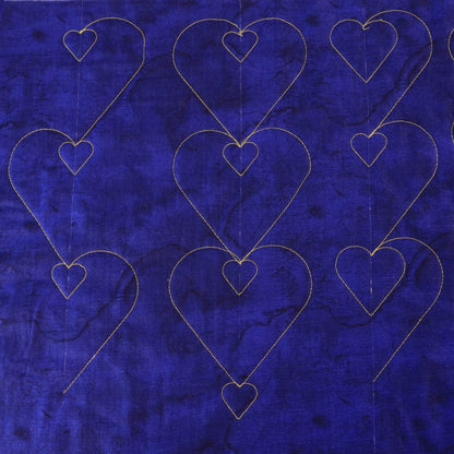 Quilter's Rule 3/16" 1"- 4" Hanging Heart - quilting ruler and template - detail view