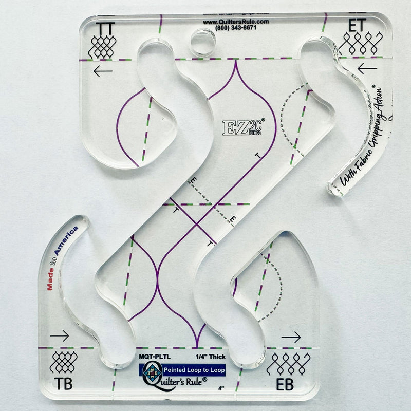 Quilter's Rule ¼" Pointed Loop to Loop 4"