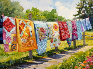 Suns Out Jigsaw Puzzle Quilts on the Line 1000 pieces