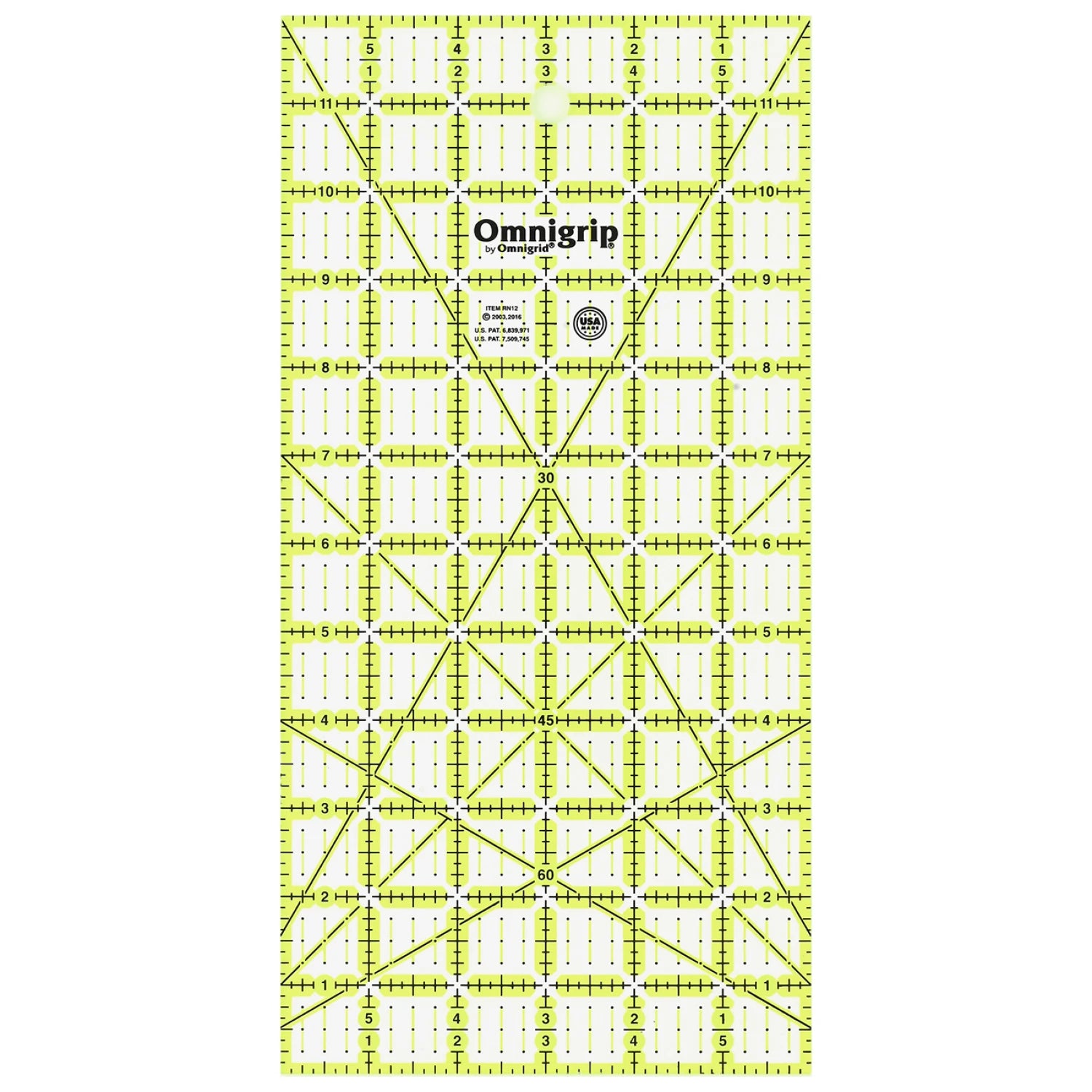 Omnigrip 12" Quilting Ruler - Included in Rotary Cutting Starter Kit