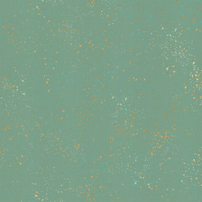Moda Speckled Soft Metallic Aqua 70