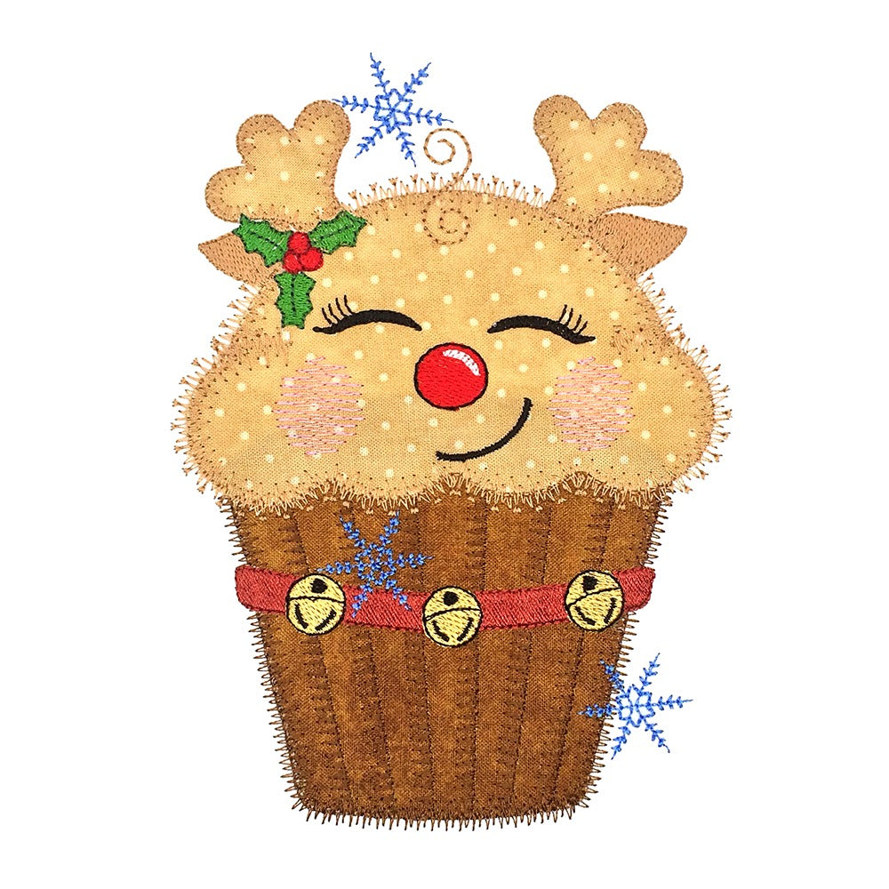 Reindeer Cupcake - Digital Download - craft pattern by V-Stitch Designs