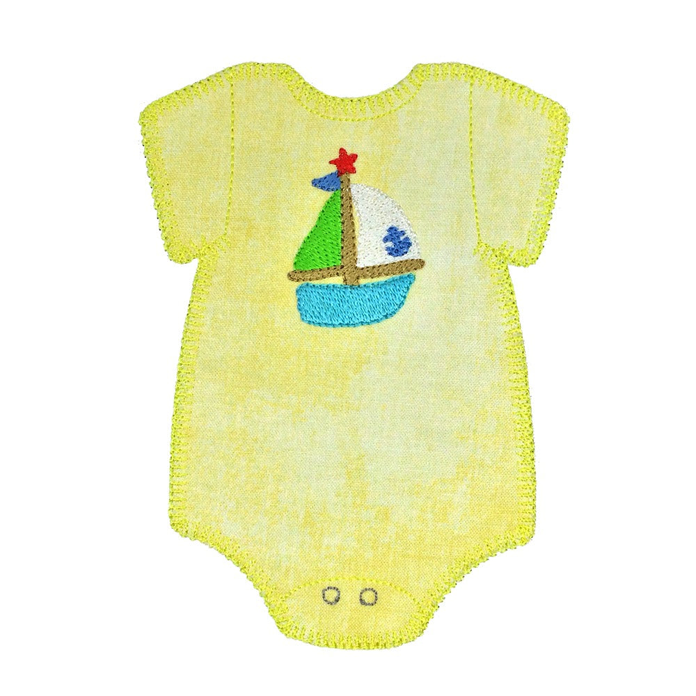 Sailboat Onesie - Digital Download - craft pattern by V-Stitch Designs