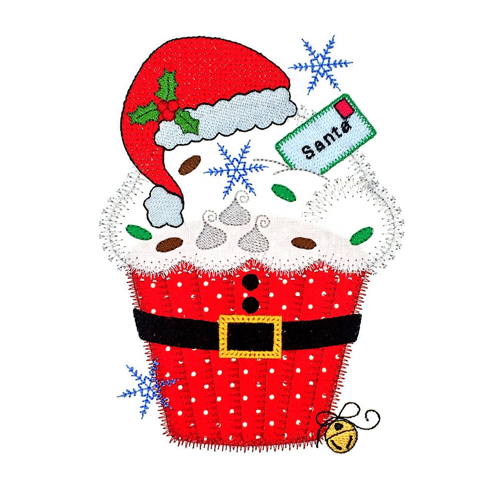 Santa Cupcake - Digital Download - craft pattern by V-Stitch Designs