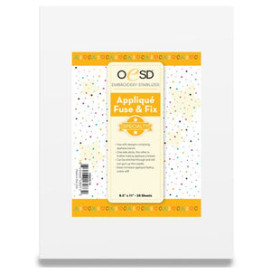 OESD Appliqué Fuse & Fix Sheets  11" x 8.5" Pack of 20