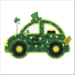 Shamrock Cute Car - Digital Download - craft pattern by V-Stitch Designs