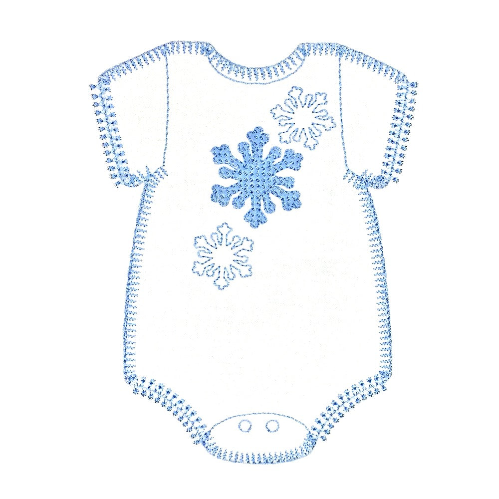 Snowflake Onesie - Digital Download - craft pattern by V-Stitch Designs
