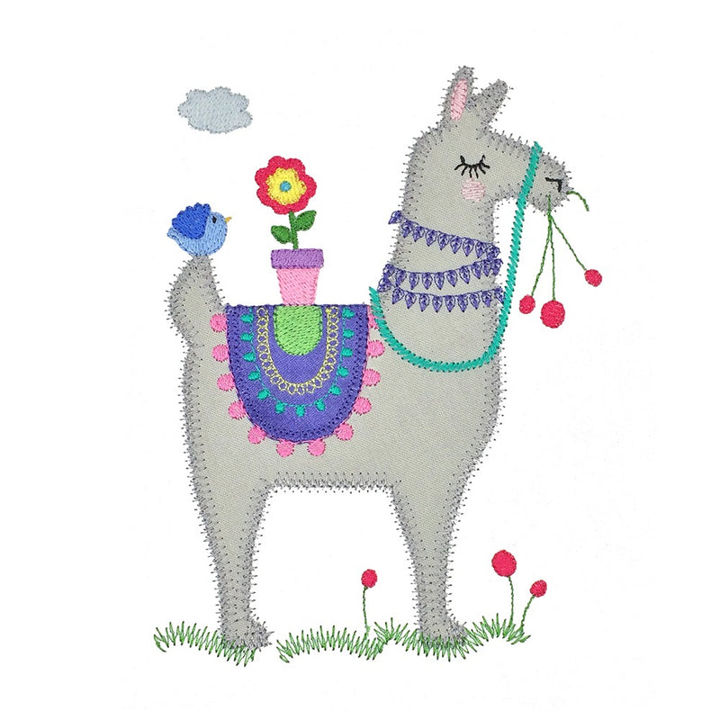 V-Stitch Designs Spring Llama - Digital Download