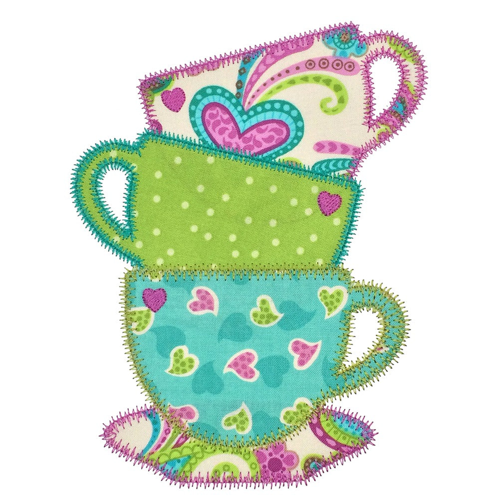 Coffee and Tea Medley set 2 -Digital Download - craft pattern by V-Stitch Designs - packaging