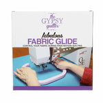 Gypsy Quilter Fabulous Fabric Glide semi-hoop in use during free-motion quilting on a domestic sewing machine