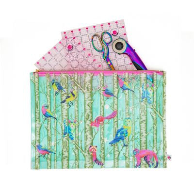 Tula Pink Hardware Collection Tula Pink Family Tree Large Project Bag - sewing and crafts storage bag - alternate angle