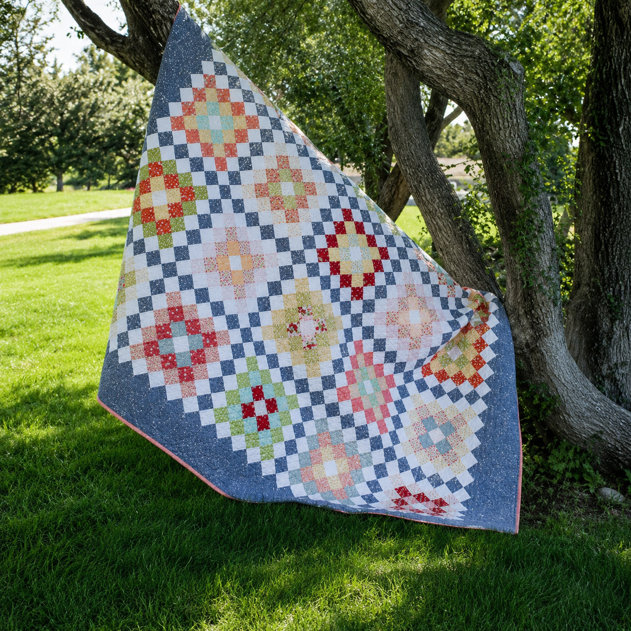 TenSisters Around the Block Quilt Book - quilting book by TenSisters Handicraft - in use