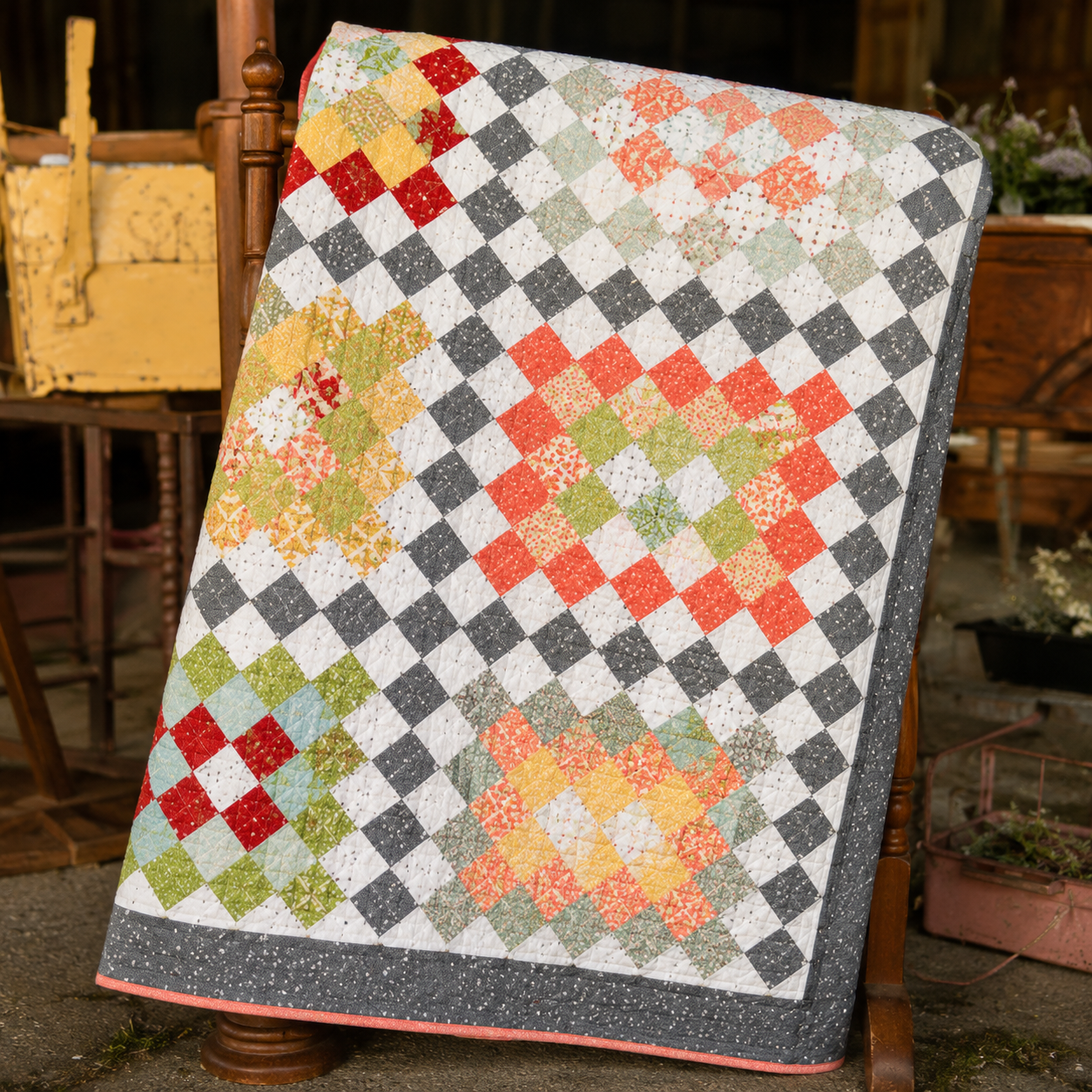 TenSisters Around the Block Quilt Book - quilting book by TenSisters Handicraft - in use