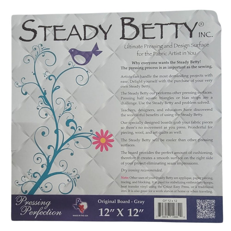 Steady Betty Pressing & Design Board Lt Grey 12"x12"