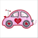 V-Stitch Designs Valentine Cute Car - Digital Download