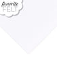 OESD Favourite Felt 8 x 12 inch polyester felt sheet in White for machine embroidery