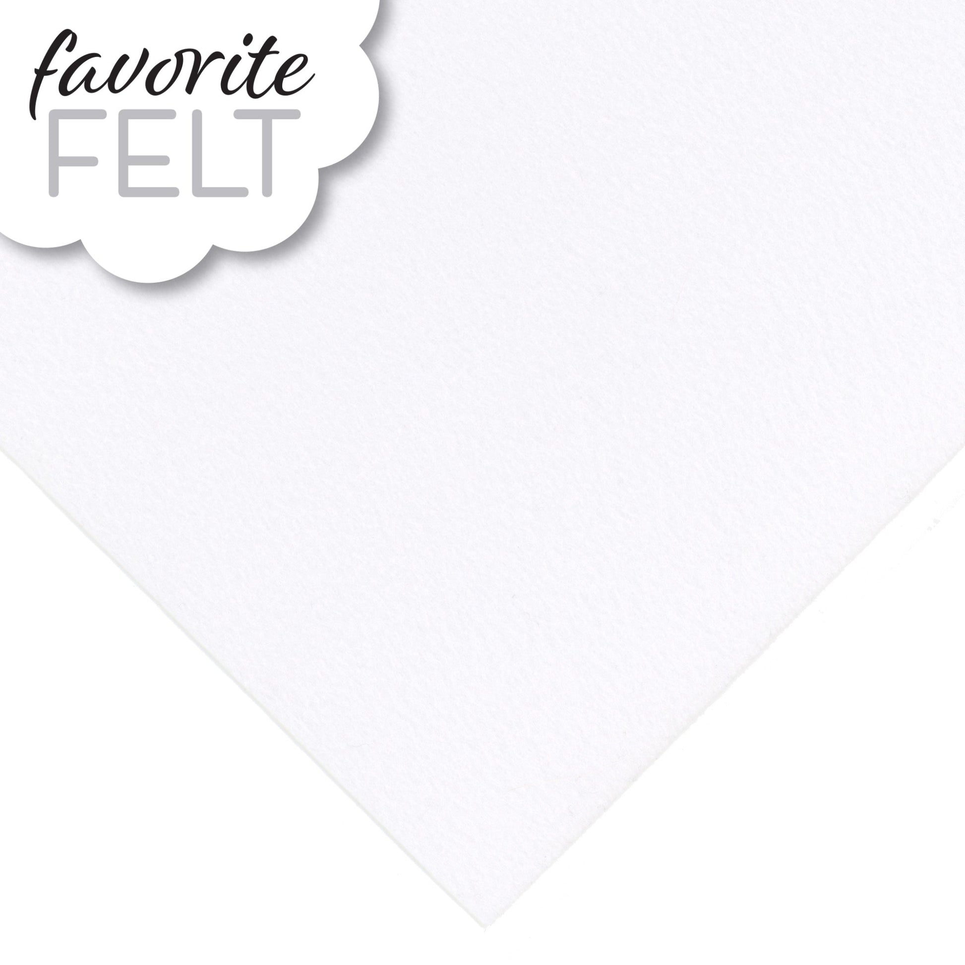 OESD Favourite Felt 8 x 12 inch polyester felt sheet in White for machine embroidery