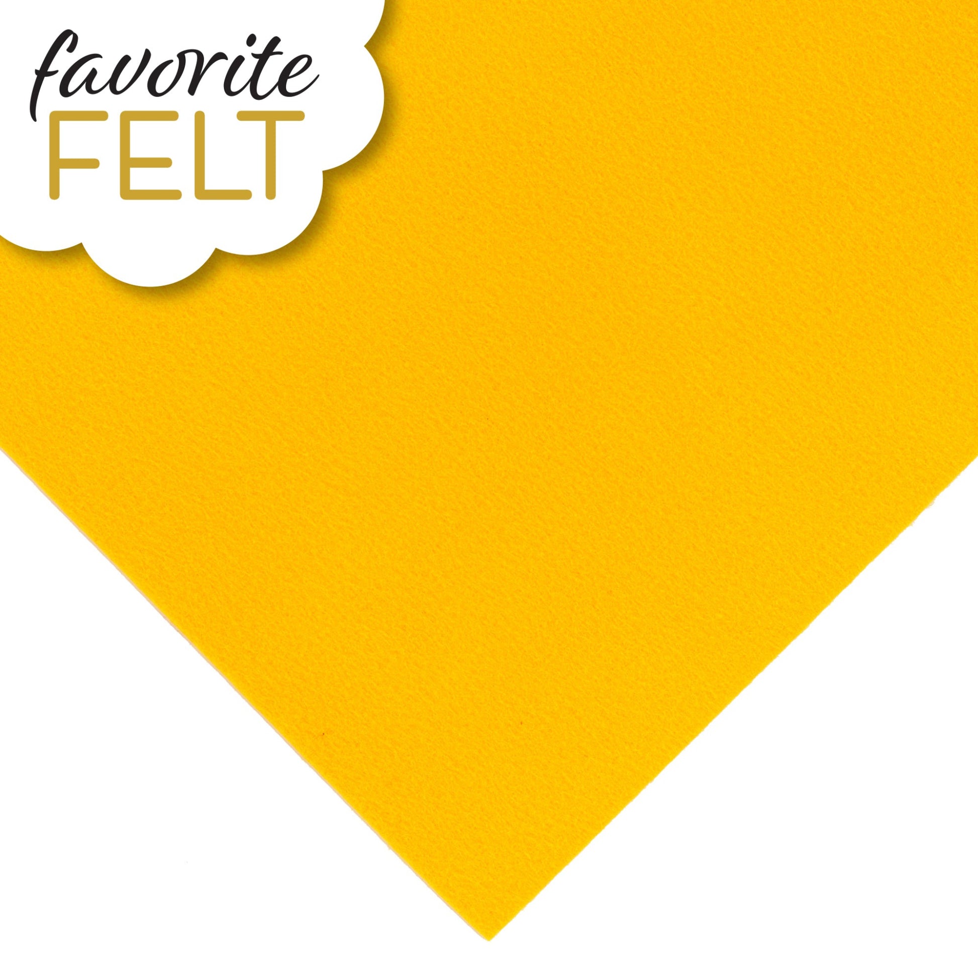 OESD Favourite Felt 8 x 12 inch polyester felt sheet in Yellow for machine embroidery