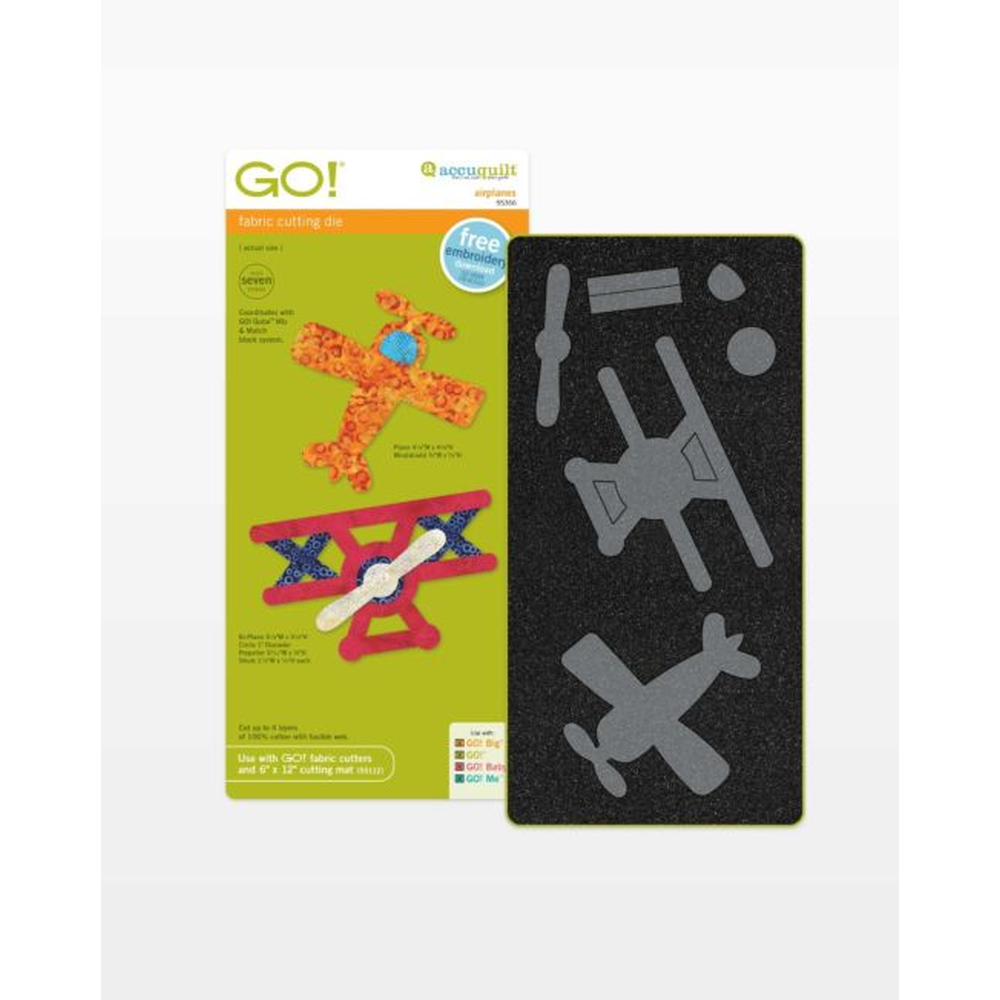 AccuQuilt GO! Airplanes die for fast, precise multi-layer fabric cutting